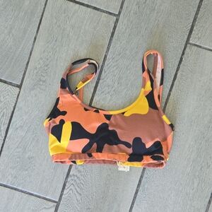 NWT Begonia Orange Yellow‎ Camo Bra Intimates-M act38